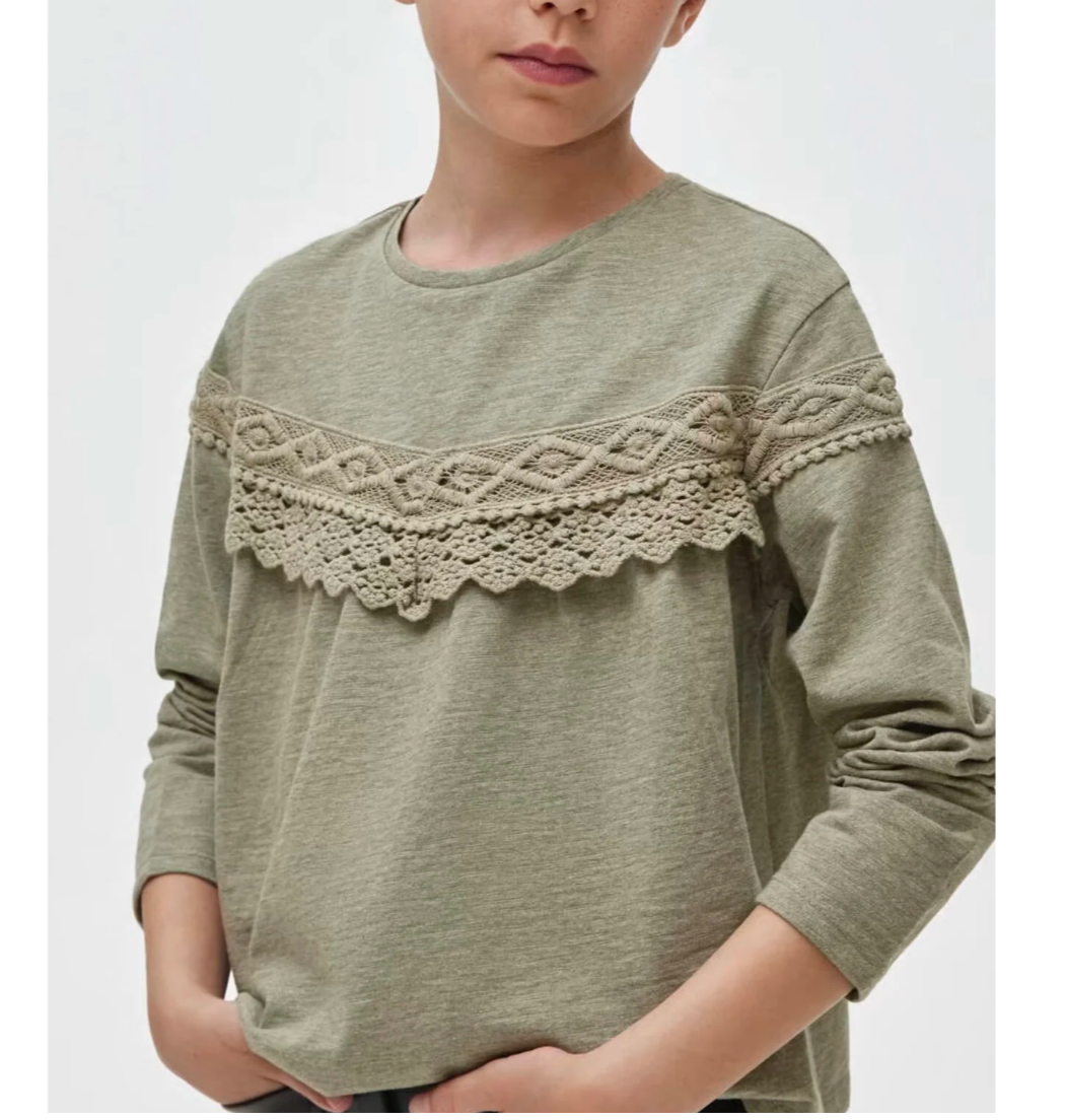 Sage Garbonzo Crochet Top