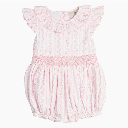 Smockingbird Pink Vine Baby Girls Spring Bubble