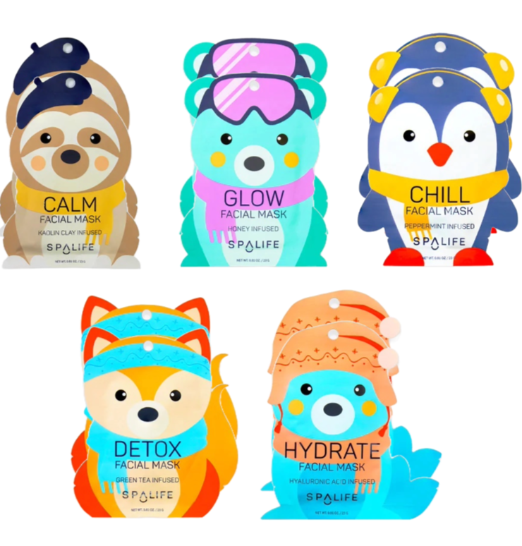 Spa Life Holiday Snow Buddies Facial Mask