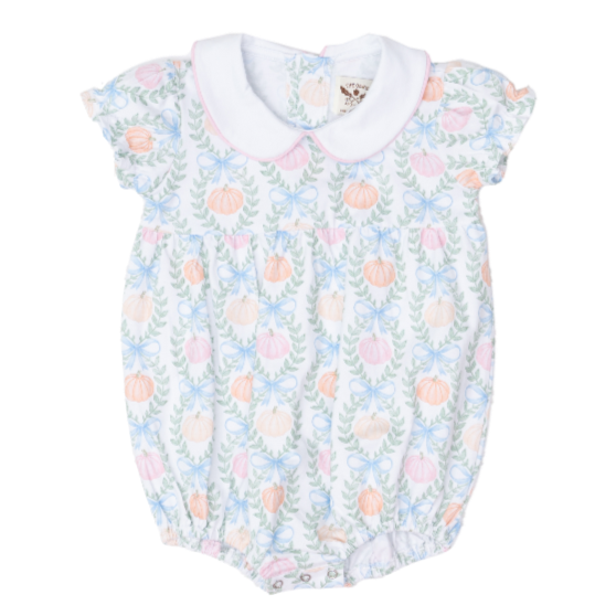 The Oake Baby Girls Mary Mills Pumpkin Block Bubble