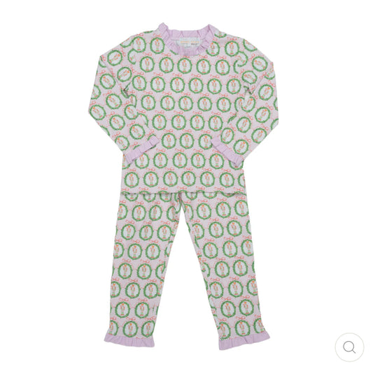 The Oaks Girls Nutcracker Pink Ruffle Lounge Pajama Set