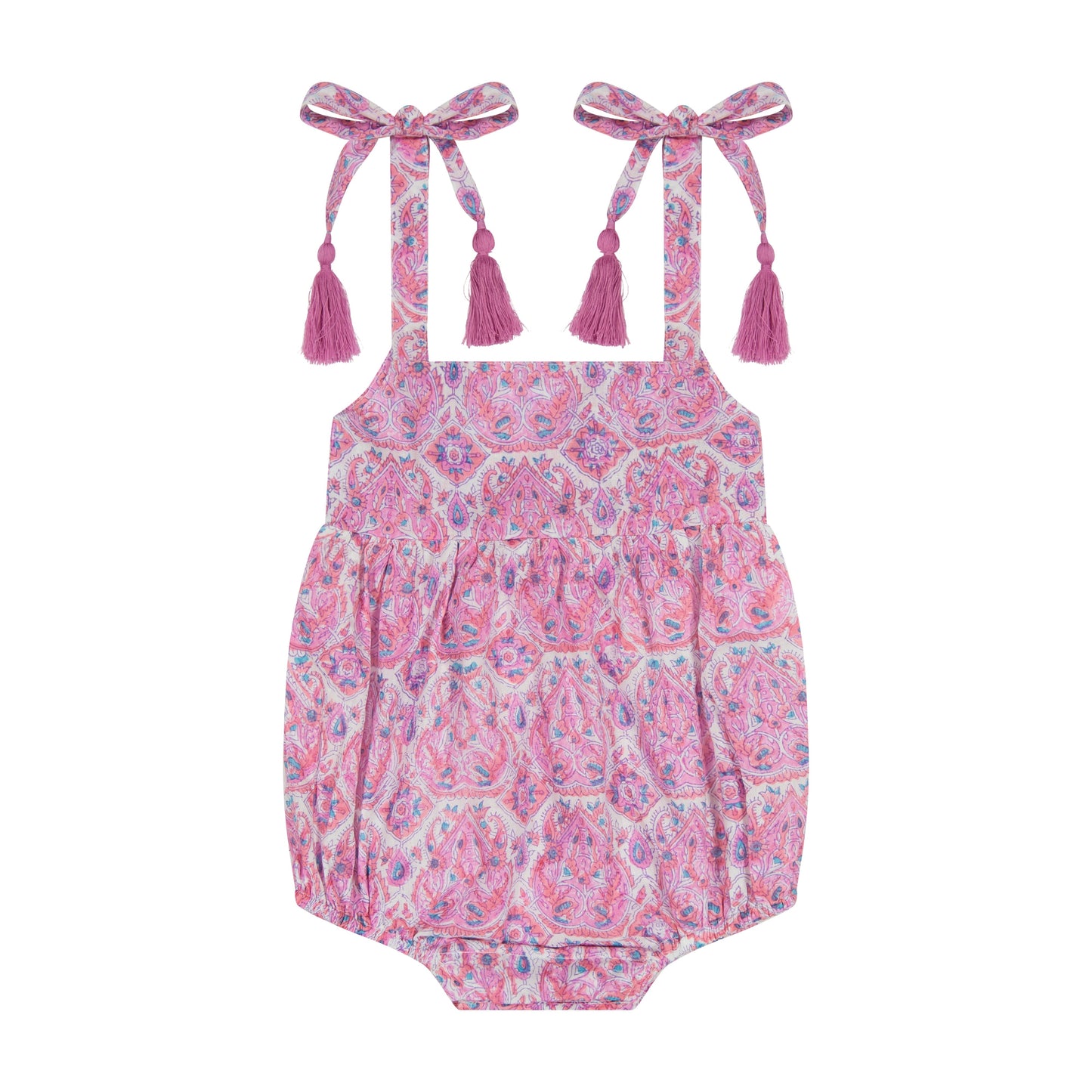 Zoe Baby Romper Pink Paisley