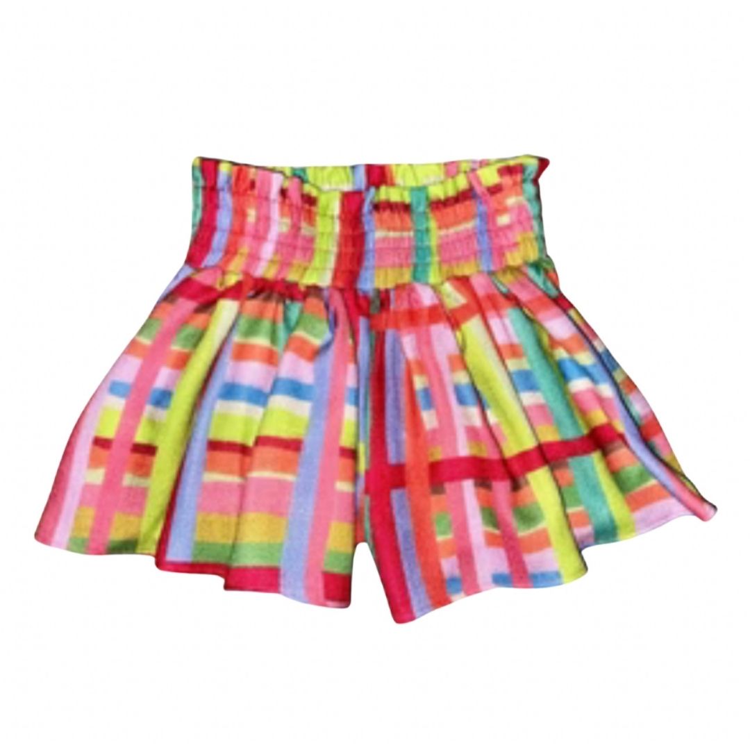 rainbow windowpane tween skort