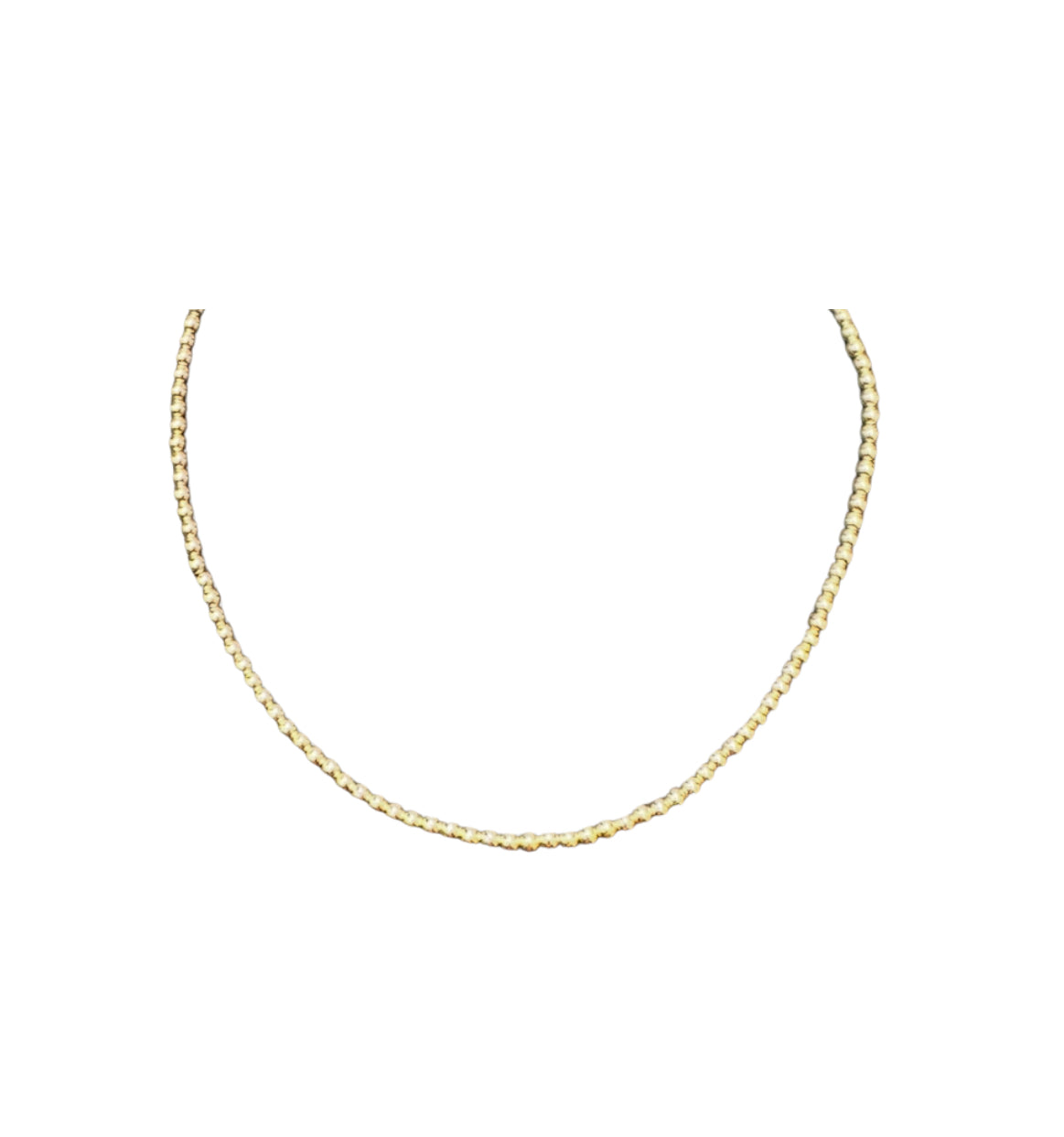 gold ball bead necklace