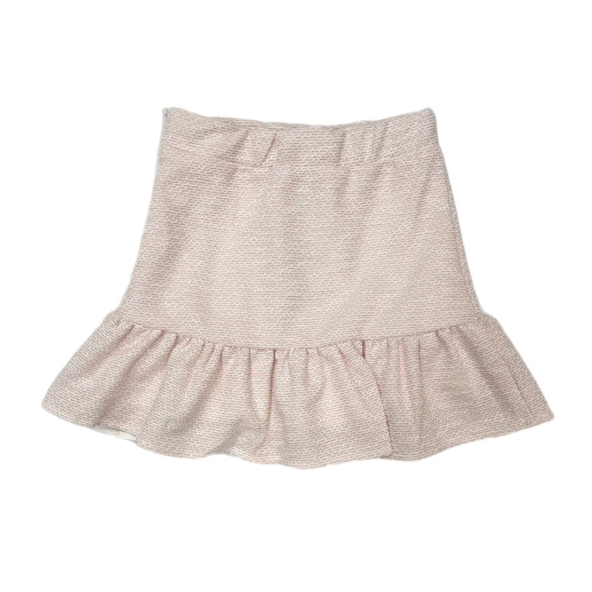 girls pink white and pink tweed skirt