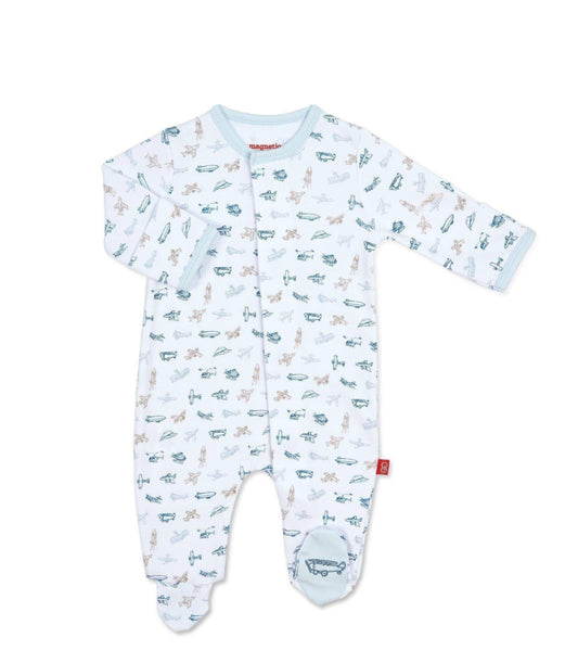 Magnetic Me Airplanes Footie Pajamas
