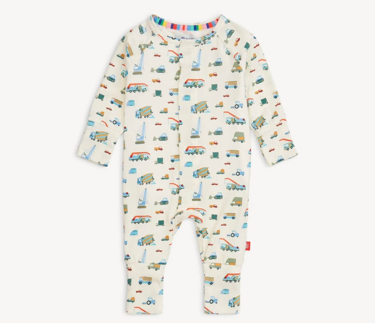 baby boys truck magnetic pajamas