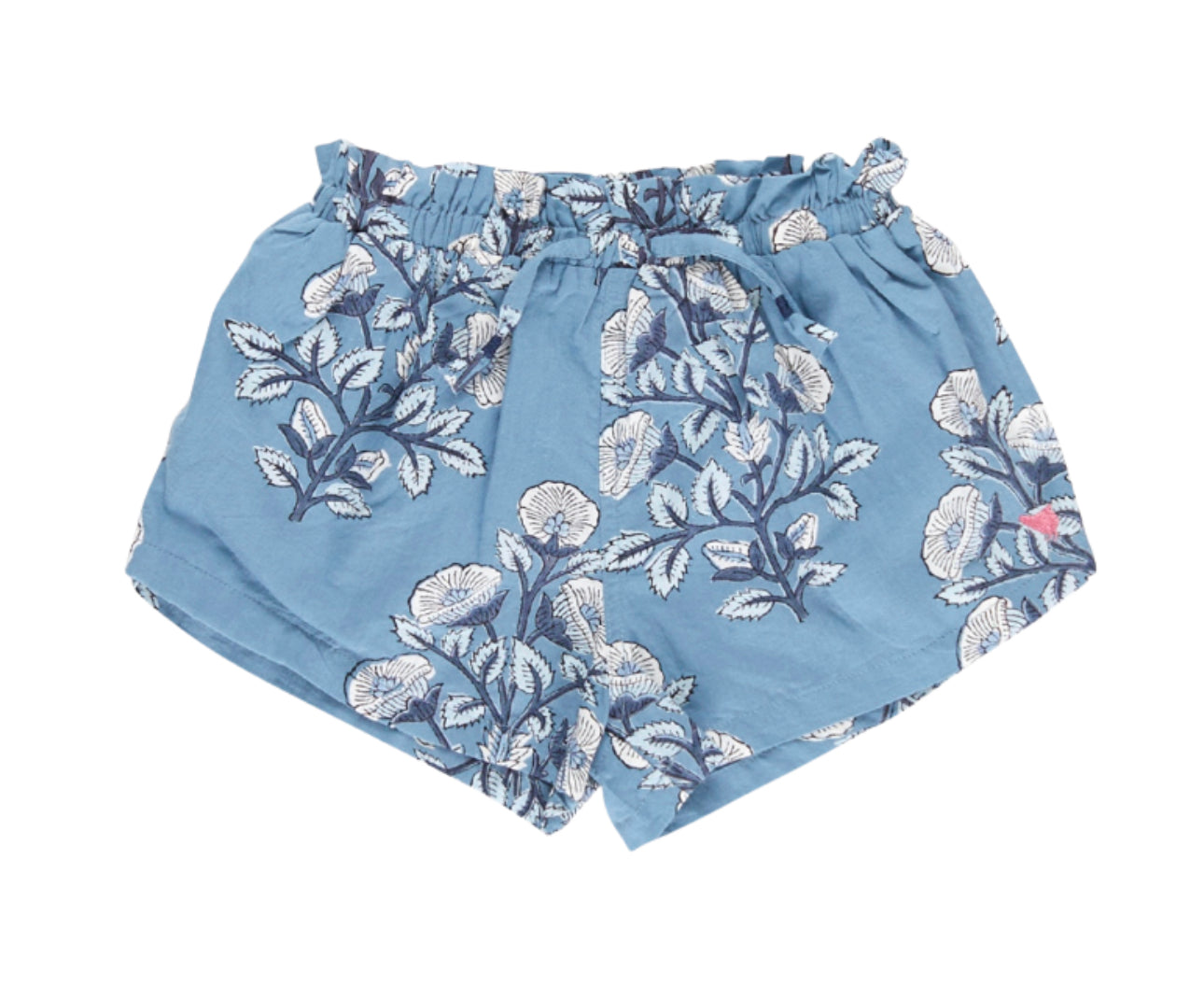 pink chicken blue bouquet floral Theodore short