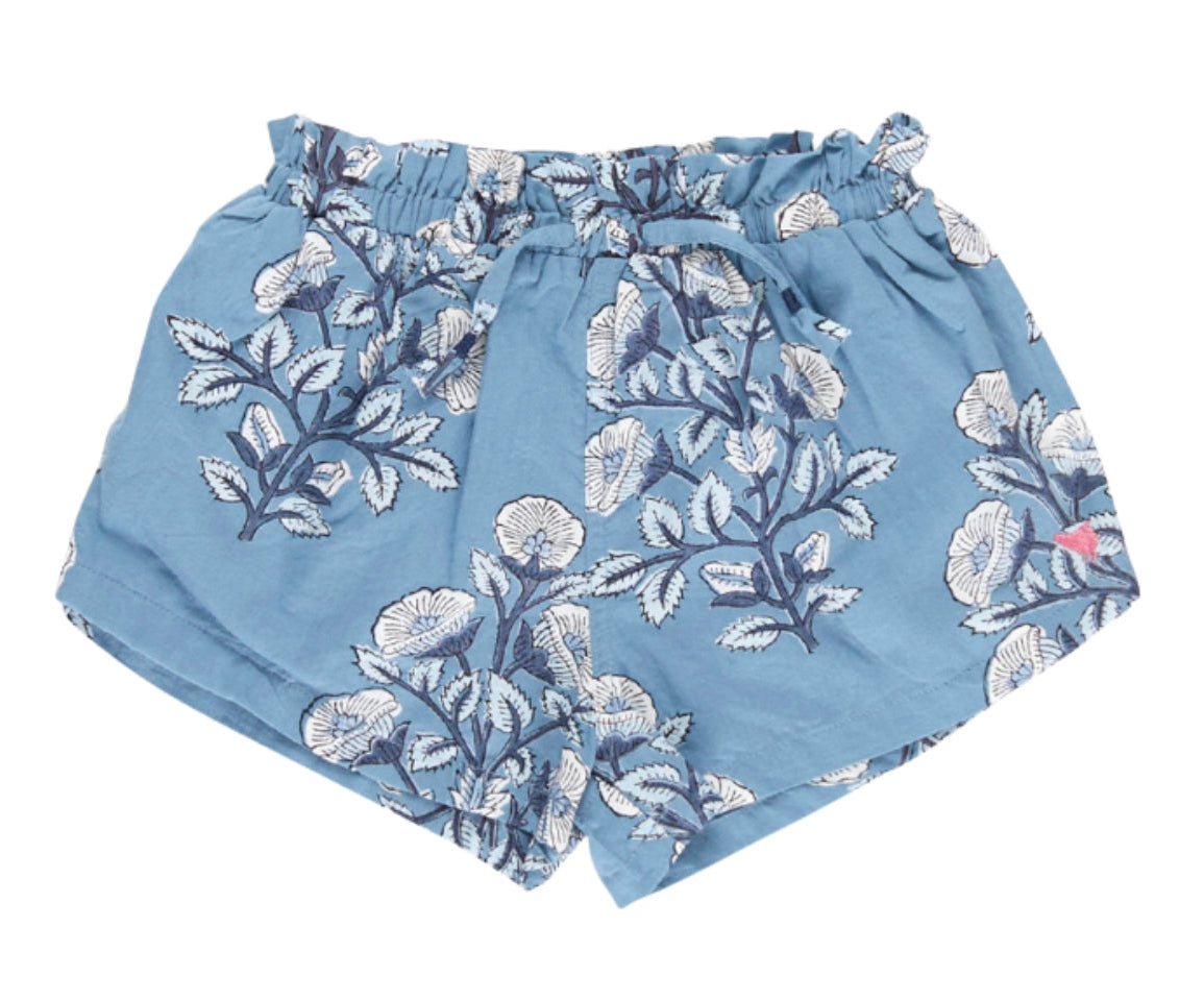 pink chicken blue bouquet floral Theodore short