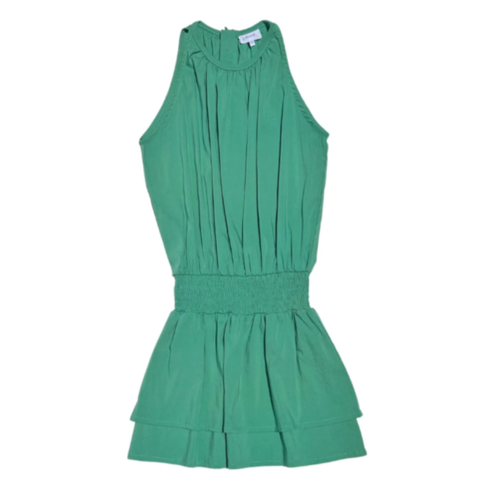 pleat collection emerald green wells dress
