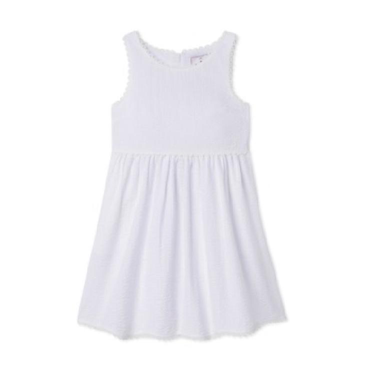 Classic Prep  girls Charlotte white Seersucker Dress