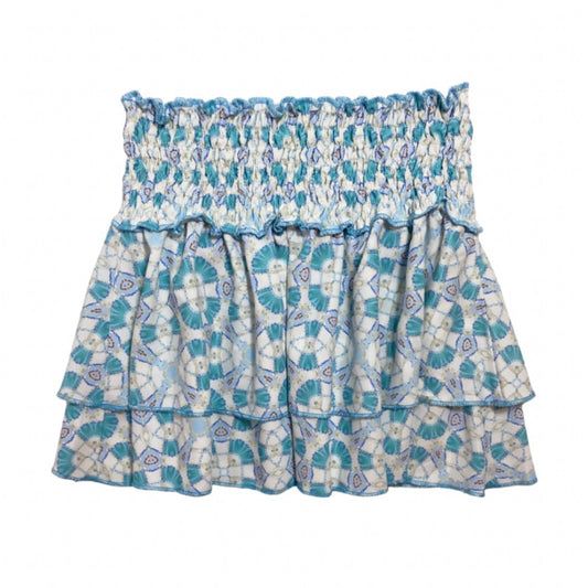 Pleat Blue Patterned Scottie Skirt