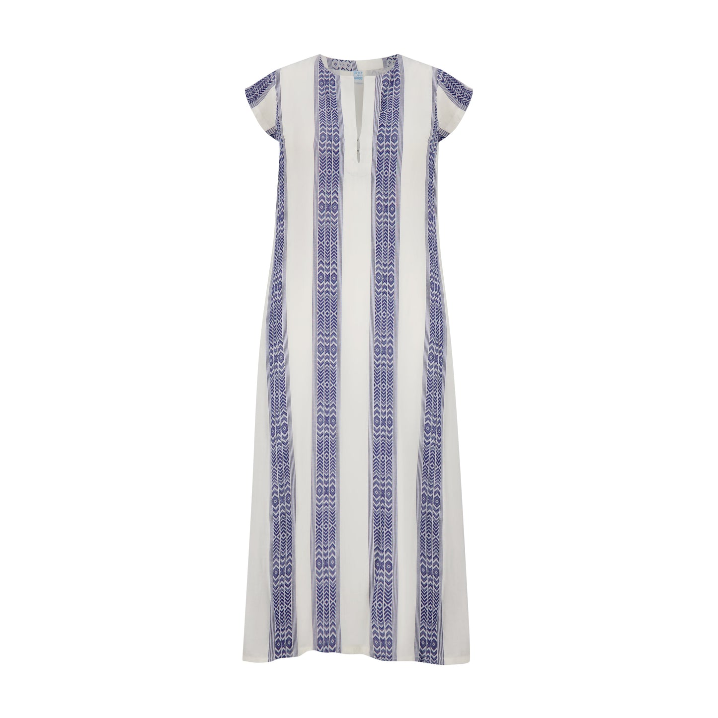 Noa Women's Maxi Caftan Navy Stripe