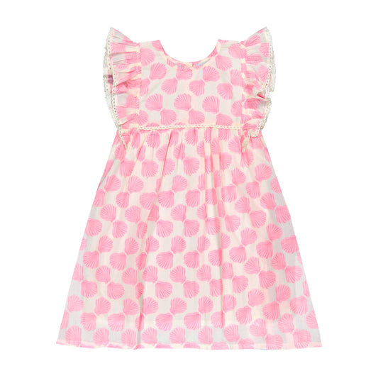 Seraphina Girl's Dress Shell Beach Pink