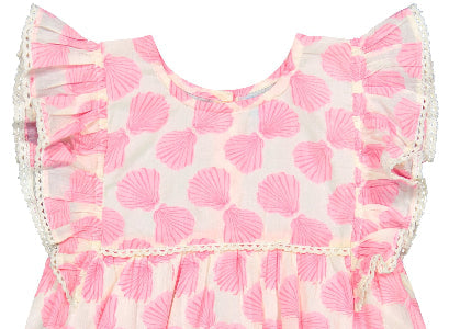 Seraphina Girl's Dress Shell Beach Pink