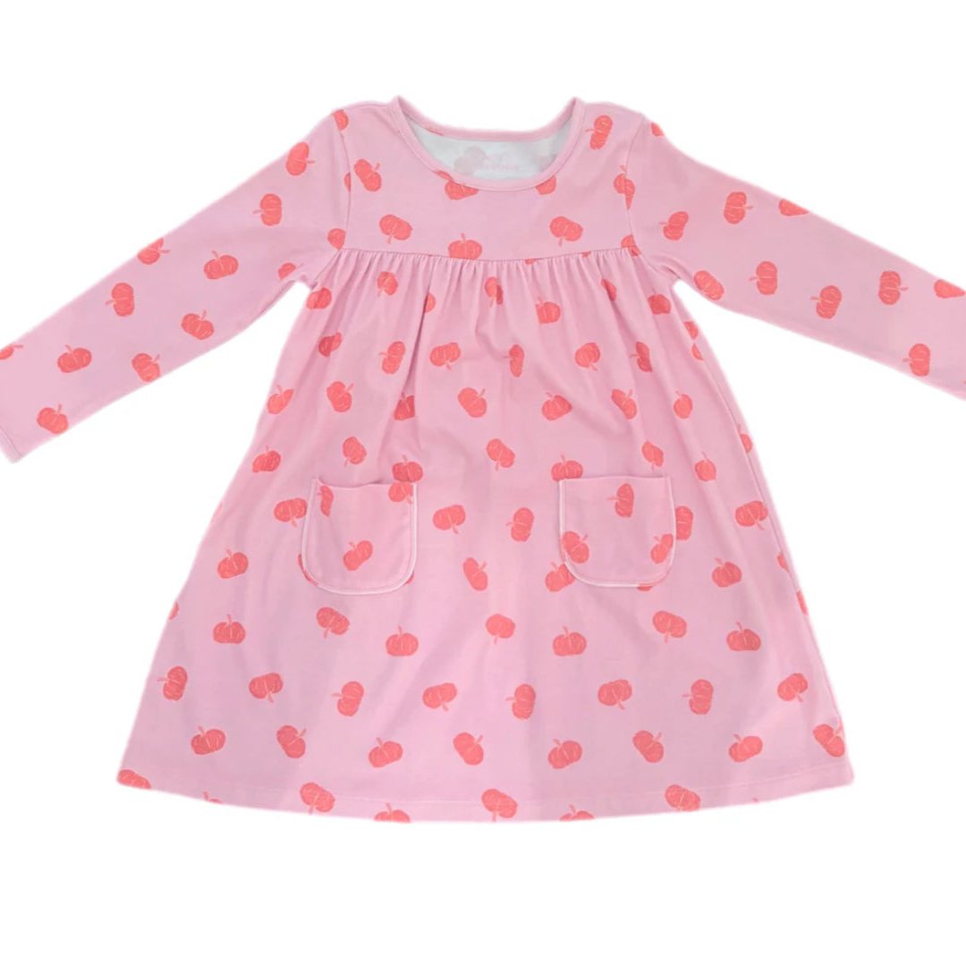 Lennon Pink Pumpkin Pocket Dress