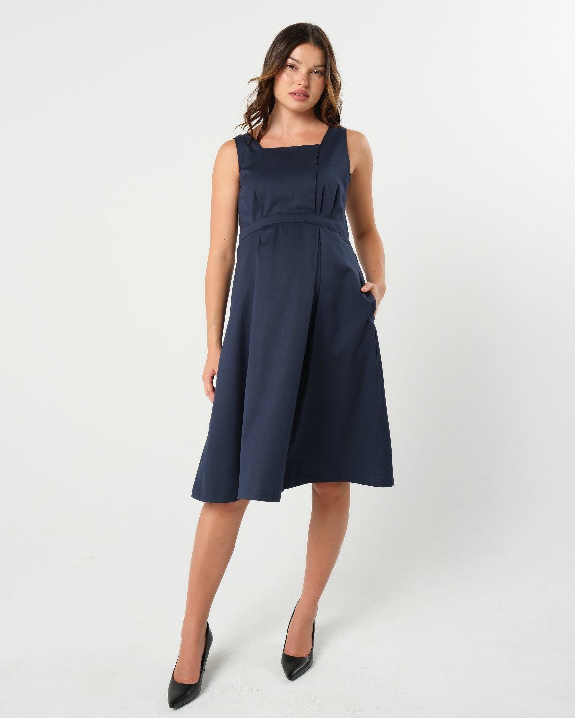 INTO THE BLUE Empire Maternity & Nursing Dress (Regular & Petite)