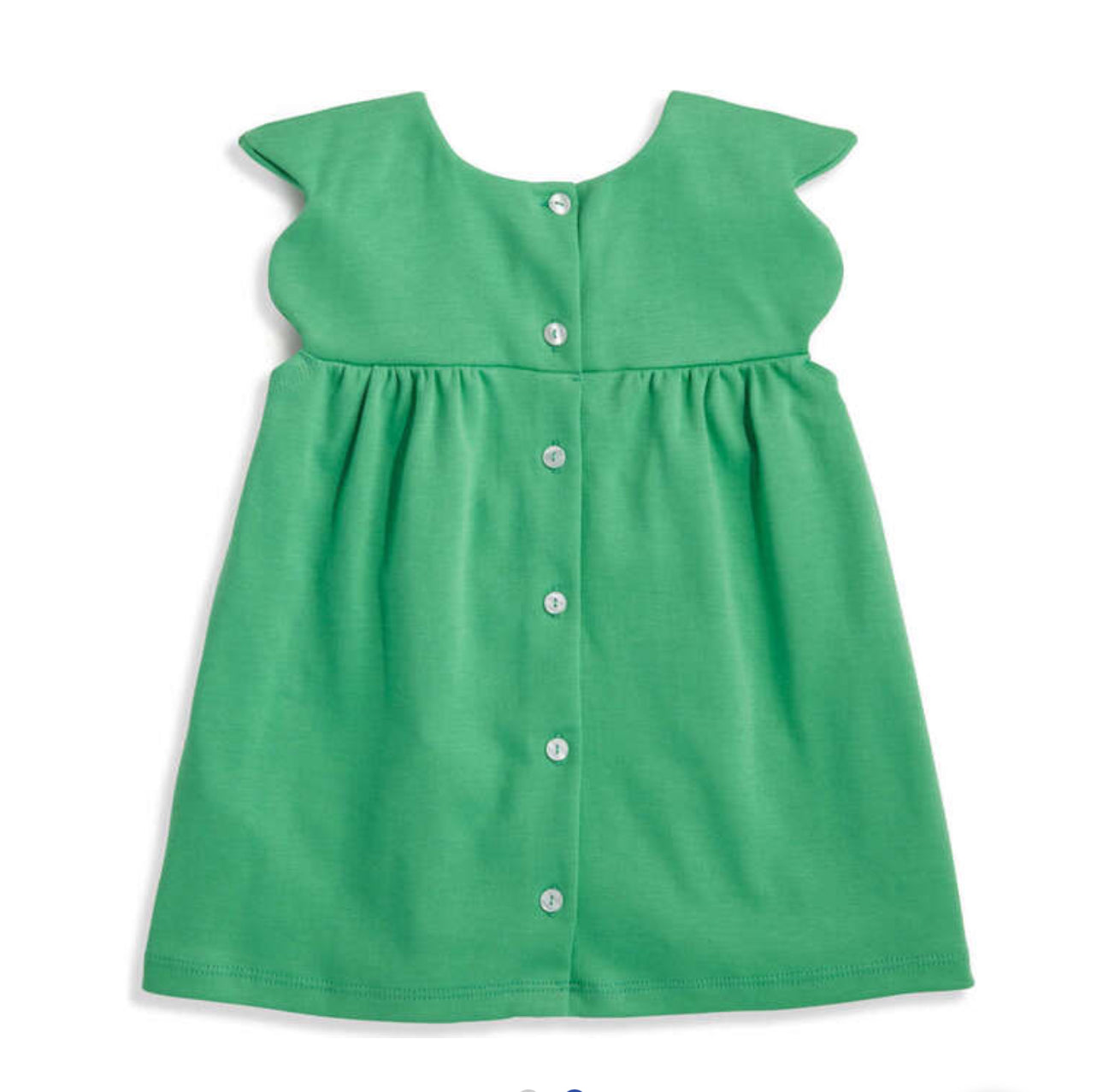 Tatiana Green Scalloped Pima Top