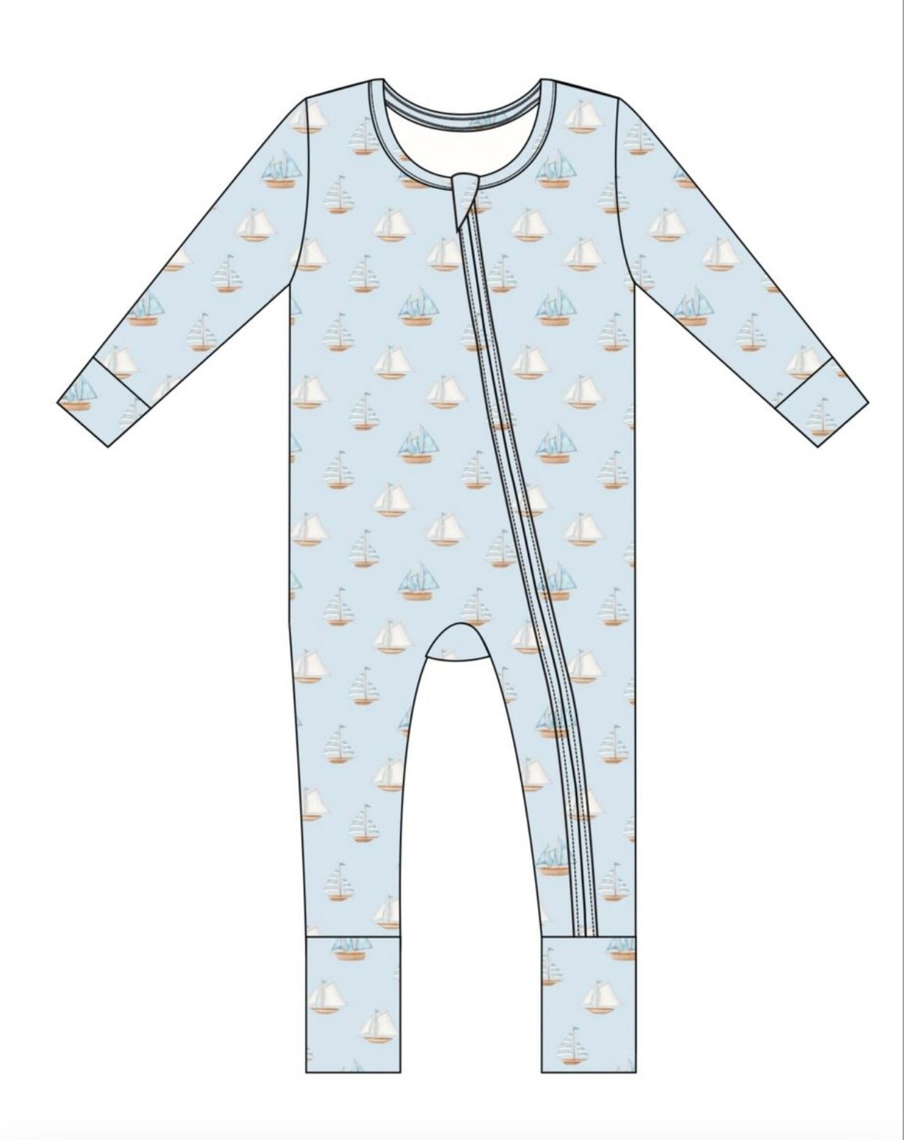 Watercolor Sailboat Convertible Romper