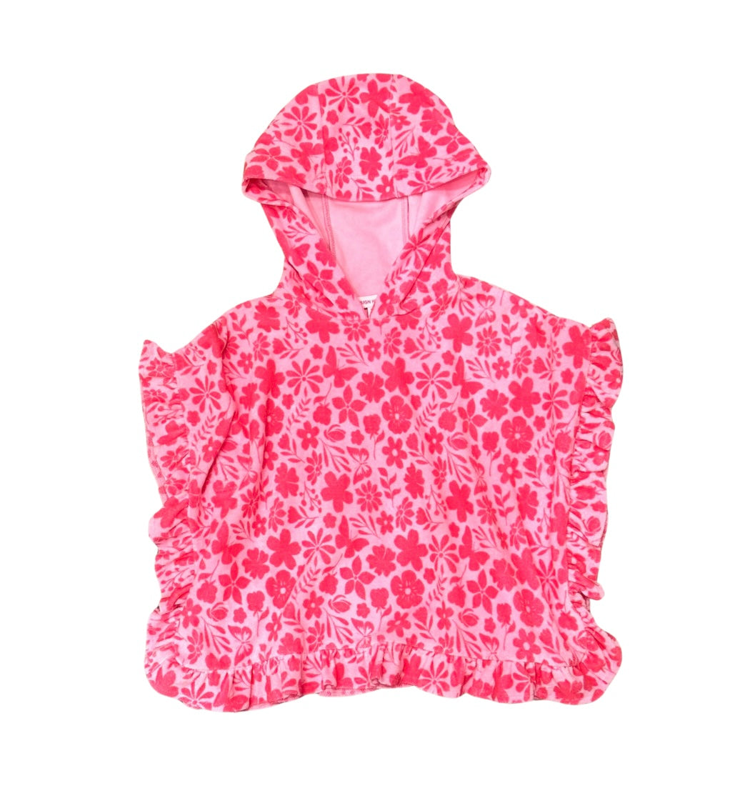 Pink Floral Coverup Poncho