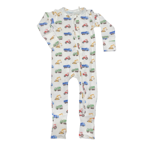 Construction Truck Convertible Footie