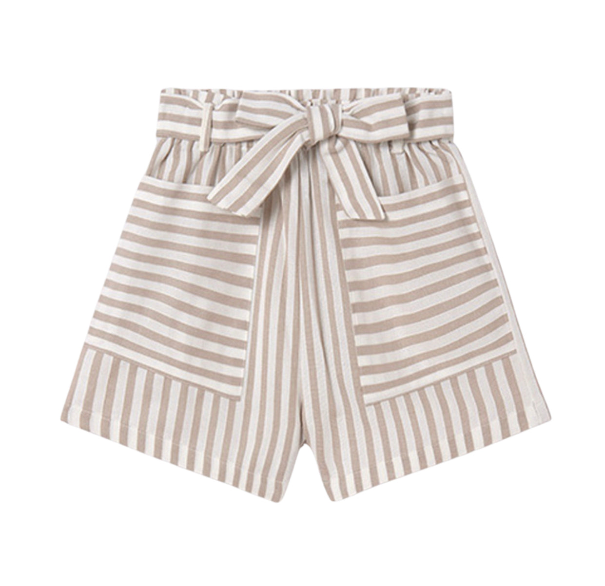 Tan Stripe Sash Short