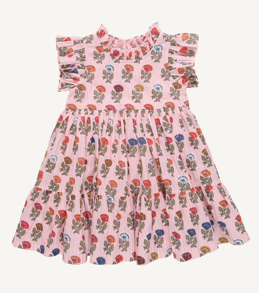 Pink Chicken Girls Multi Flower Jennifer Dress