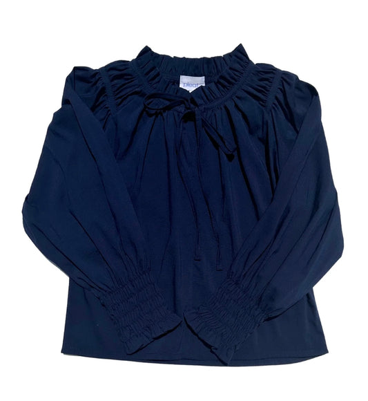 Pleat Navy Blair Top