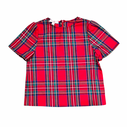 Red Plaid Tybee Tartan Tillie Top