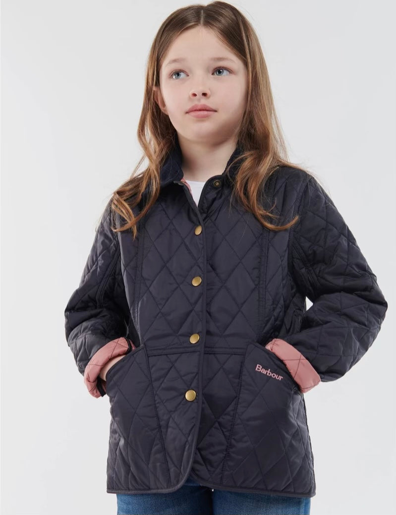 Barbour Girls Navy Summer Liddesdale Quilted Jacket