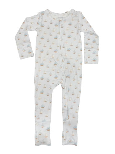 Watercolor Sailboat Convertible Romper