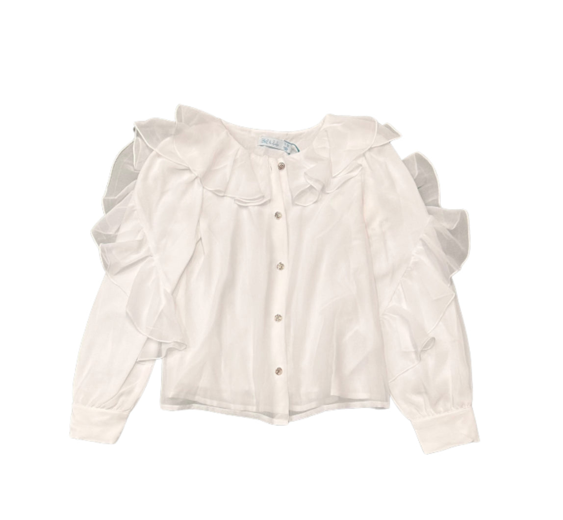 Abel and lula crude long sleeved ruffle top