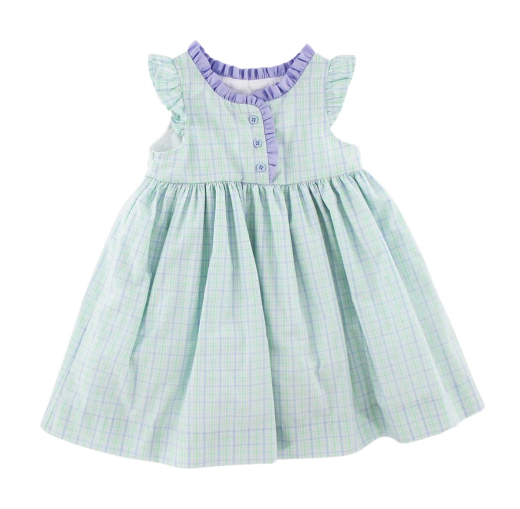Girls Lavender Crinoline Lined Dress