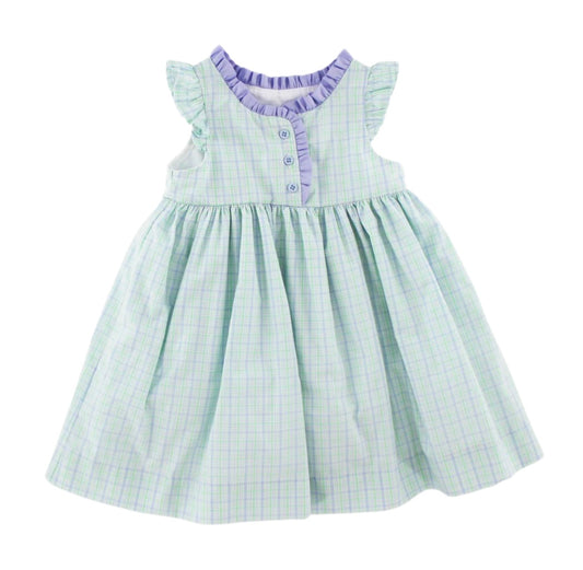 Girls Lavender Crinoline Lined Dress