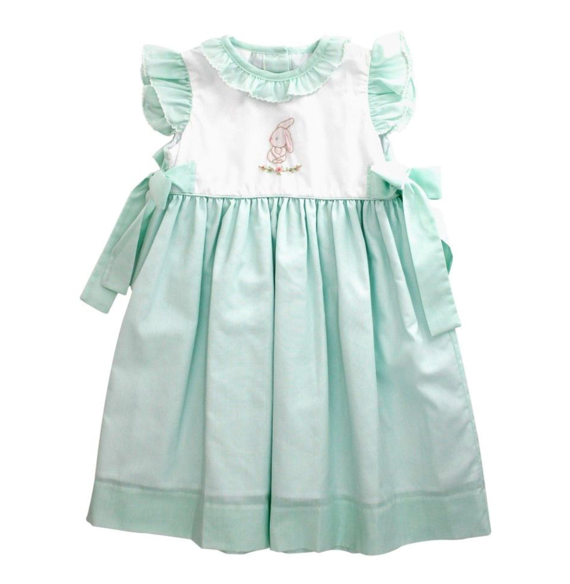Girls Spring Bunny Stitched Dress
