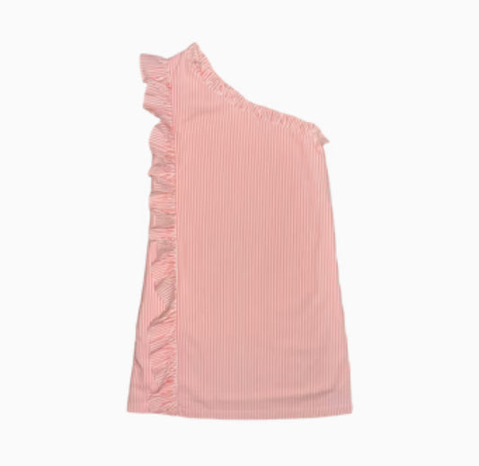 Brown Bowen Girls McCall Carolina Coral Seersucker Dress
