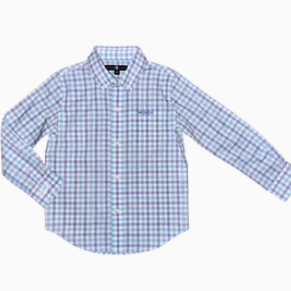 Brown Bowen Mount Pleasant Boys Plaid Button Down Shirt