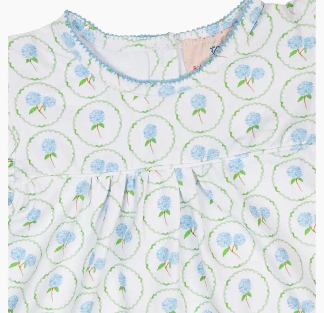 Blue Hydrangea Girls Short Set