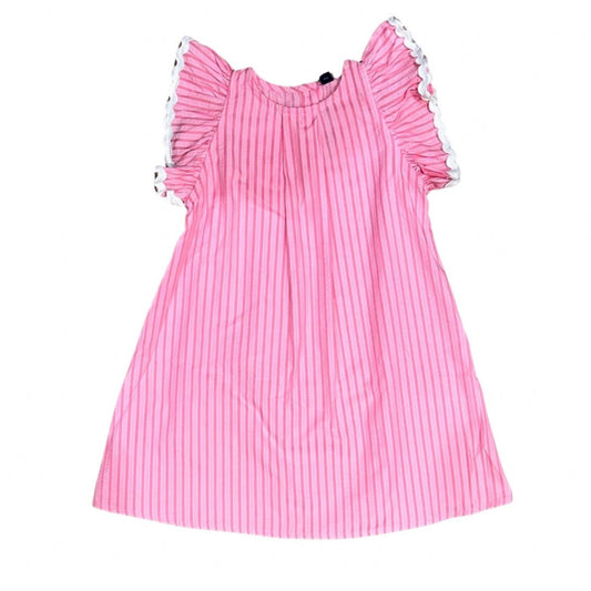 tween pink seersucker will dress ricrac sleeves