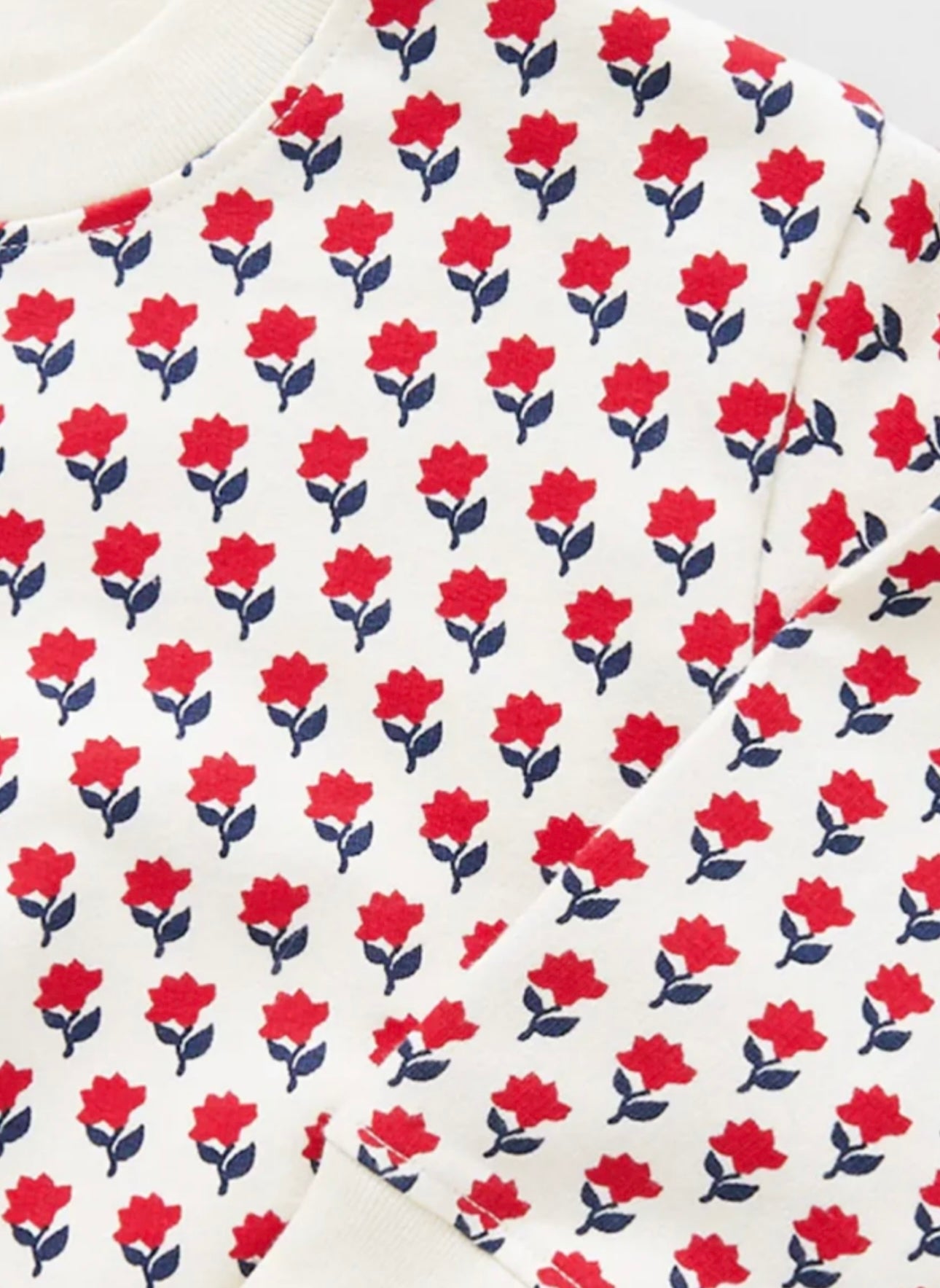 Organic Tiny Flower Sweatshirt