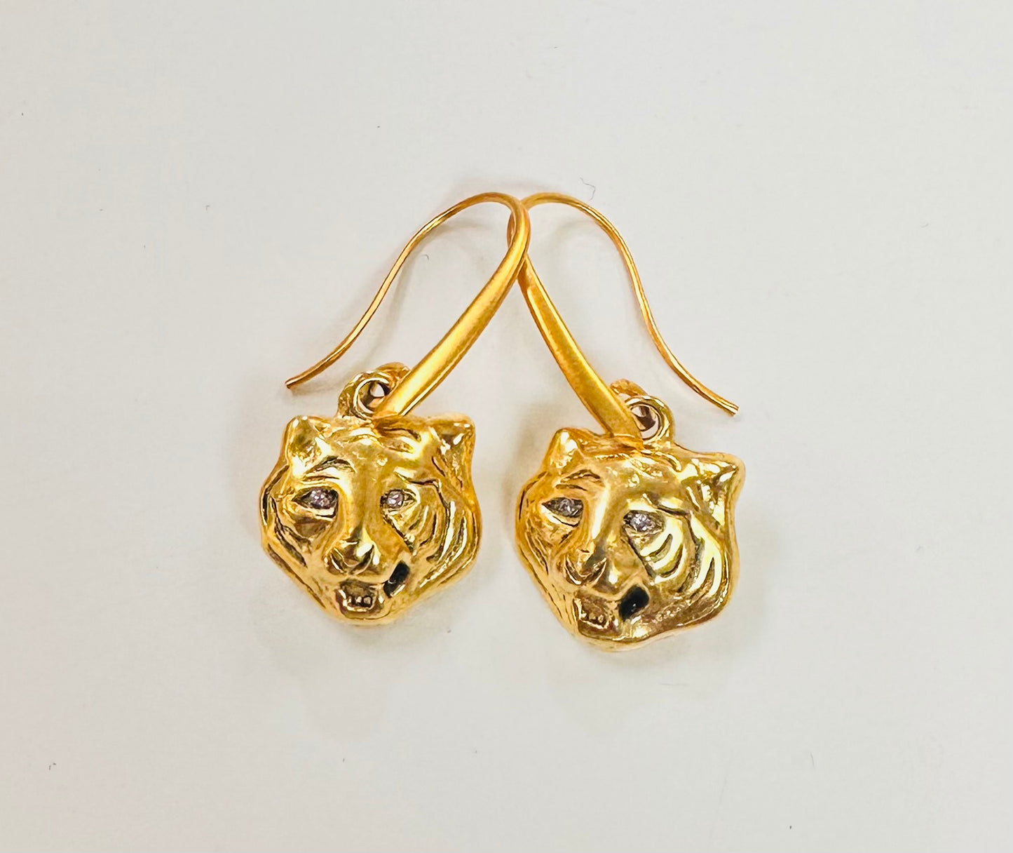 Gold Tiger Earrings