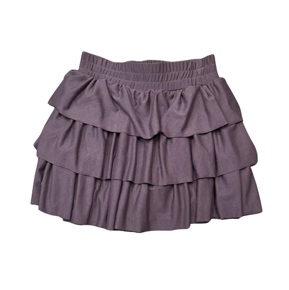 Erge Tween Girls Grey Layered Skirt