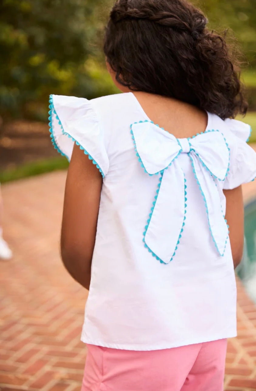 Turquoise Stockton Bow Top