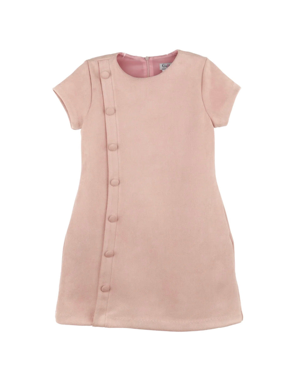 Gabby Girls Kiera pink suede dress