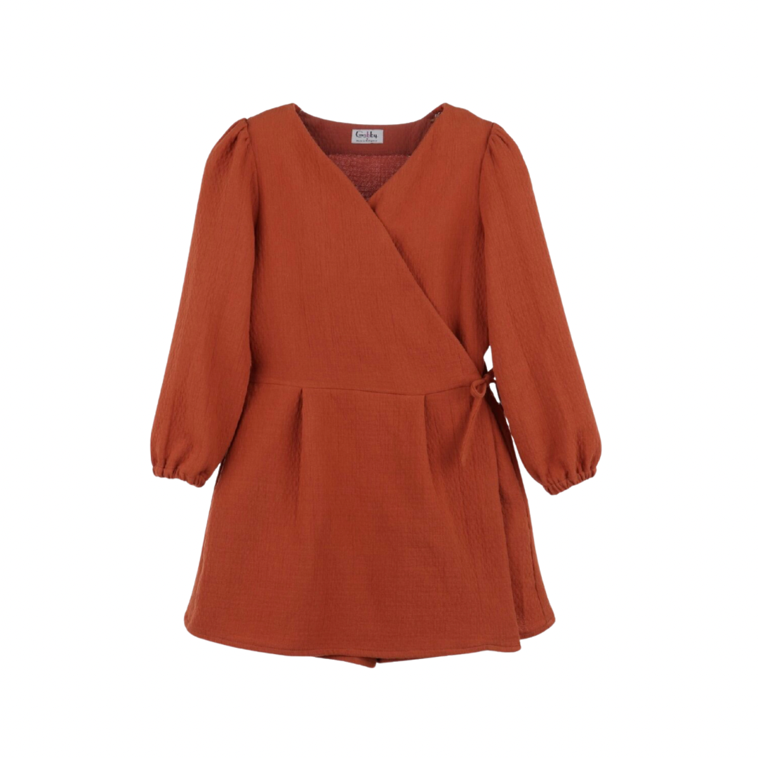 Gabby Girls Orange Romper