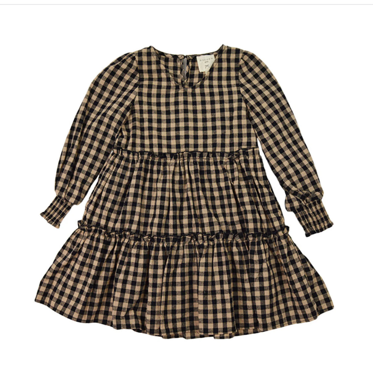 Hayden Black and Brown Checker Dress