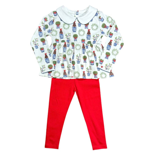 Heyward House Christmas Planters Outfit Legging Set