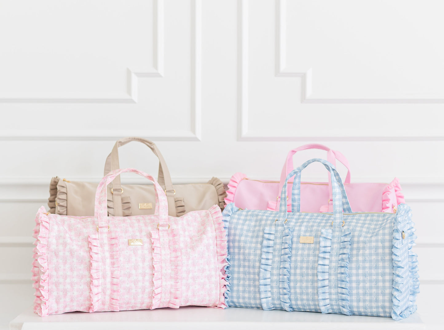 Ruffled Nylon Weekender