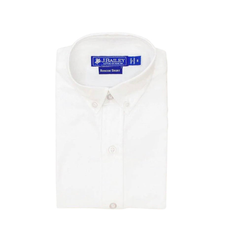 J Bailey White Oxford Button Down Shirt