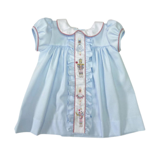 Lulu Bebe Baby Girl Nutcracker Embroidered Dress 